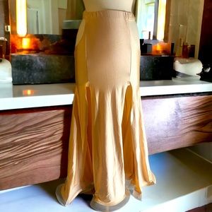 Peach polyester belly dancing skirt-Like New